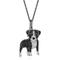 Show in main carousel: Scamper & Co Black Pitbull Sterling Silver Pendant Necklace slide 1 of 3