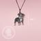 Show in main carousel: Scamper & Co Black Pitbull Sterling Silver Pendant Necklace slide 3 of 3