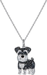Scamper & Co Black Schnauzer Sterling Silver Pendant Necklace
