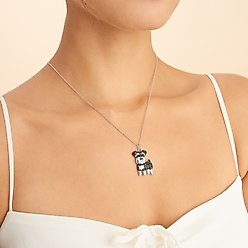 Scamper & Co Black Schnauzer Sterling Silver Pendant Necklace slide 2 of 3