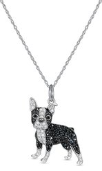 Scamper & Co Boston Terrier Sterling Silver Pendant Necklace