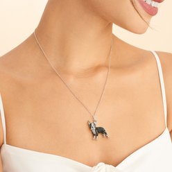 Scamper & Co Boston Terrier Sterling Silver Pendant Necklace slide 2 of 3