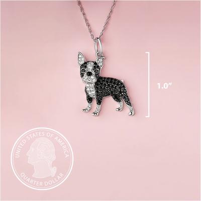 Show full view: Scamper & Co Boston Terrier Sterling Silver Pendant Necklace slide 3 of 3