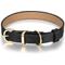 Show in main carousel: Scamper & Co Genuine Leather & Microfiber Bejeweled Circular Stud Dog Collar, Black, X-Small: 8.5 to 11-in, 0.5-in neck slide 3 of 6