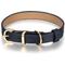 Show in main carousel: Scamper & Co Genuine Leather & Microfiber Bejeweled Circular Stud Dog Collar, Navy, Small: 10.5 to 13.4-in, 0.6-in neck slide 4 of 7