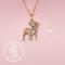 Show in main carousel: Scamper & Co Gold Pitbull Sterling Silver Pendant Necklace slide 3 of 3