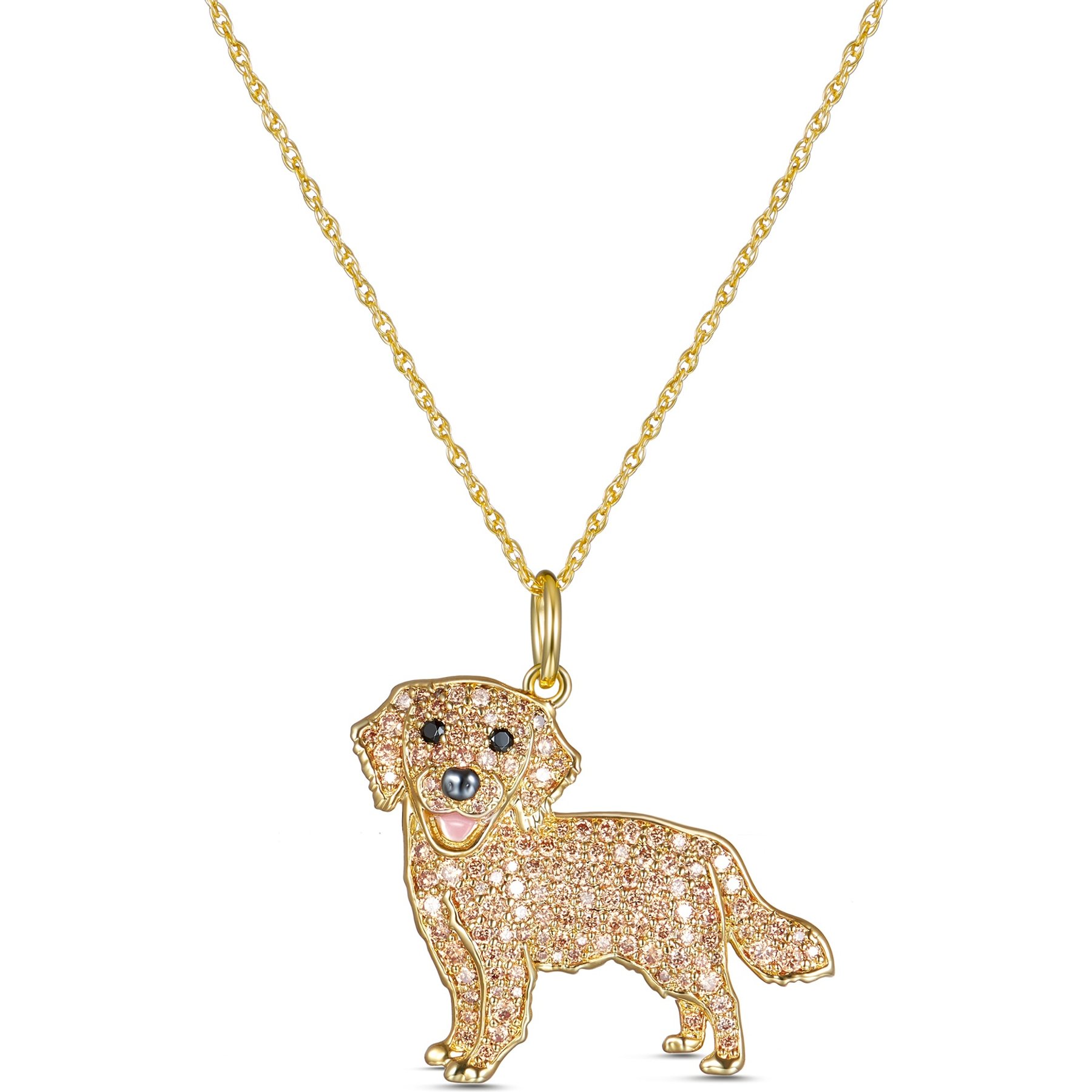 Scamper & Co Golden Retriever Sterling Silver Pendant Necklace