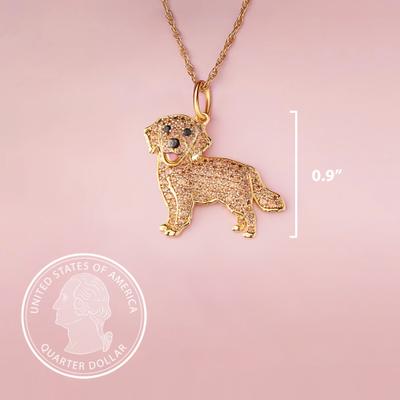 Show full view: Scamper & Co Golden Retriever Sterling Silver Pendant Necklace slide 3 of 3