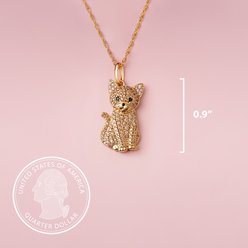 Scamper & Co Orange Cat Sterling Silver Pendant Necklace slide 2 of 3