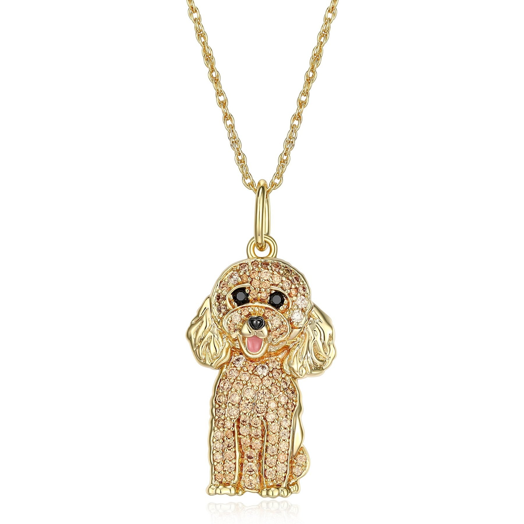 Scamper & Co Playful Poodle Sterling Silver Pendant Necklace