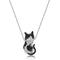 Show in main carousel: Scamper & Co Rhodium Plated Sterling Silver Cool Cat Pendant Necklace slide 1 of 5