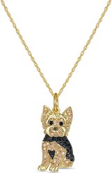 Scamper & Co Royal Yorkshire Terrier Puppy Sterling Silver Pendant Necklace