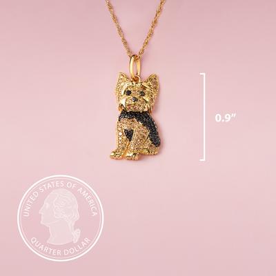 Show full view: Scamper & Co Royal Yorkshire Terrier Puppy Sterling Silver Pendant Necklace slide 4 of 4