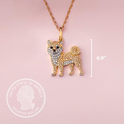 Show full view: Scamper & Co Shiba Inu Sterling Silver Pendant Necklace slide 3 of 3
