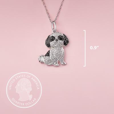 Show full view: Scamper & Co Shih Tzu Sterling Silver Pendant Necklace slide 3 of 3