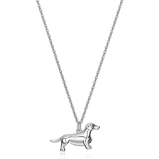 Scamper & Co Sterling Silver Dachshund Pendant Necklace slide 1 of 3