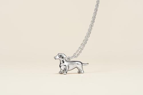 Show full view: Scamper & Co Sterling Silver Dachshund Pendant Necklace slide 2 of 3