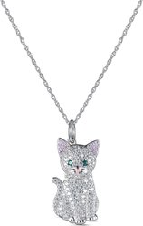 Scamper & Co White Cat Sterling Silver Pendant Necklace