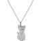 Show in main carousel: Scamper & Co White Cat Sterling Silver Pendant Necklace slide 1 of 3