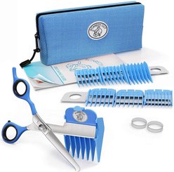 Scaredy Cut Silent Dog, Cat & Small Pet Grooming Kit, 16 piece, Blue, Left-Handed