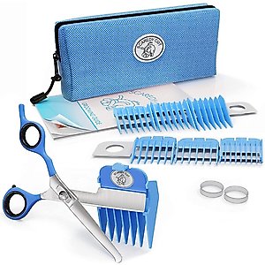 Scaredy Cut Silent Dog, Cat & Small Pet Grooming Kit, 16 piece, Blue, Left-Handed