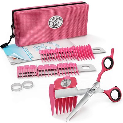 Scaredy Cut Scaredy Cut Silent Dog, Cat & Small Pet Grooming Kit, 16 piece, Pink, Right-Handed