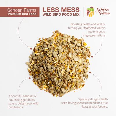 Show full view: Schoen Farms Less Mess Wild Bird Food Mix, 5-lb bag slide 3 of 9
