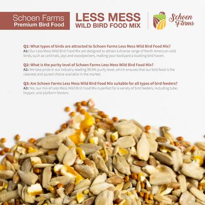 Show full view: Schoen Farms Less Mess Wild Bird Food Mix, 5-lb bag slide 5 of 9