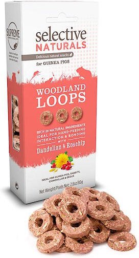 Science Selective Naturals Woodland Loops Guinea Pig Treats, 2.8-oz bag, case of 4
