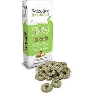 Science Selective Orchard Loops Timothy Hay & Apple Small Animal Treats, 2.8-oz box, case of 4