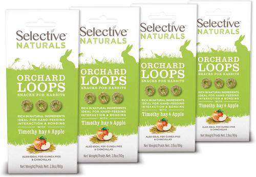 Show full view: Science Selective Orchard Loops Timothy Hay & Apple Small Animal Treats, 2.8-oz box, case of 4 slide 6 of 8