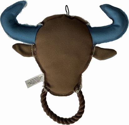 Show full view: Scoochie Pet Angry Texas Bull Squeaky Dog Chew Toy, 11-in slide 2 of 7