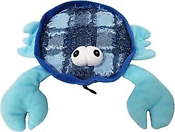 Scoochie Pet Blue Claw Crab Squeaky Dog Chew Toy, 10.5-in
