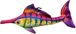Scoochie Pet Carlie Fish Squeaky Plush Dog Chew Toy, 14-in