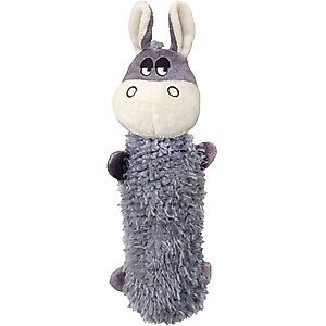 Scoochie Pet Debbie Donkey Water Bottle Dog Chew Toy, 11-in