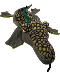 Scoochie Pet Gary Gator Squeaky Plush Dog Chew Toy, 16-in