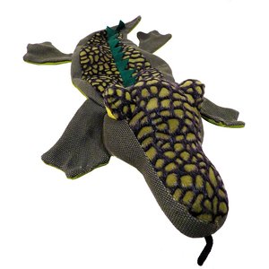 Scoochie Pet Gary Gator Squeaky Plush Dog Chew Toy, 16-in