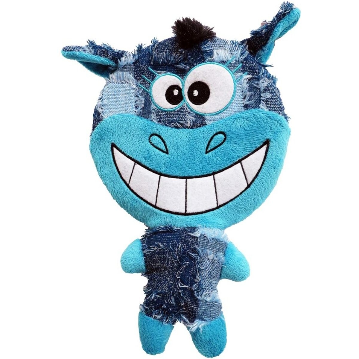 Scoochie Pet Happy Day Face Squeaky Dog Chew Toy, 10.5-in