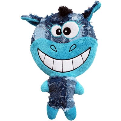Scoochie Pet Scoochie Pet Happy Day Face Squeaky Dog Chew Toy, 10.5-in