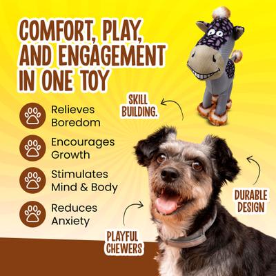 Show full view: Scoochie Pet Joke A Dot Horse Squeaky Plush Dog Chew Toy, 12-in slide 3 of 5