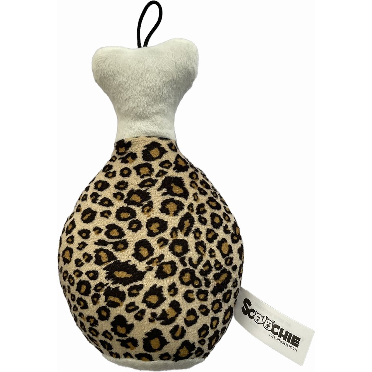 Scoochie Pet Pebbles Drumstick Squeaky Dog Chew Toy, 7-in