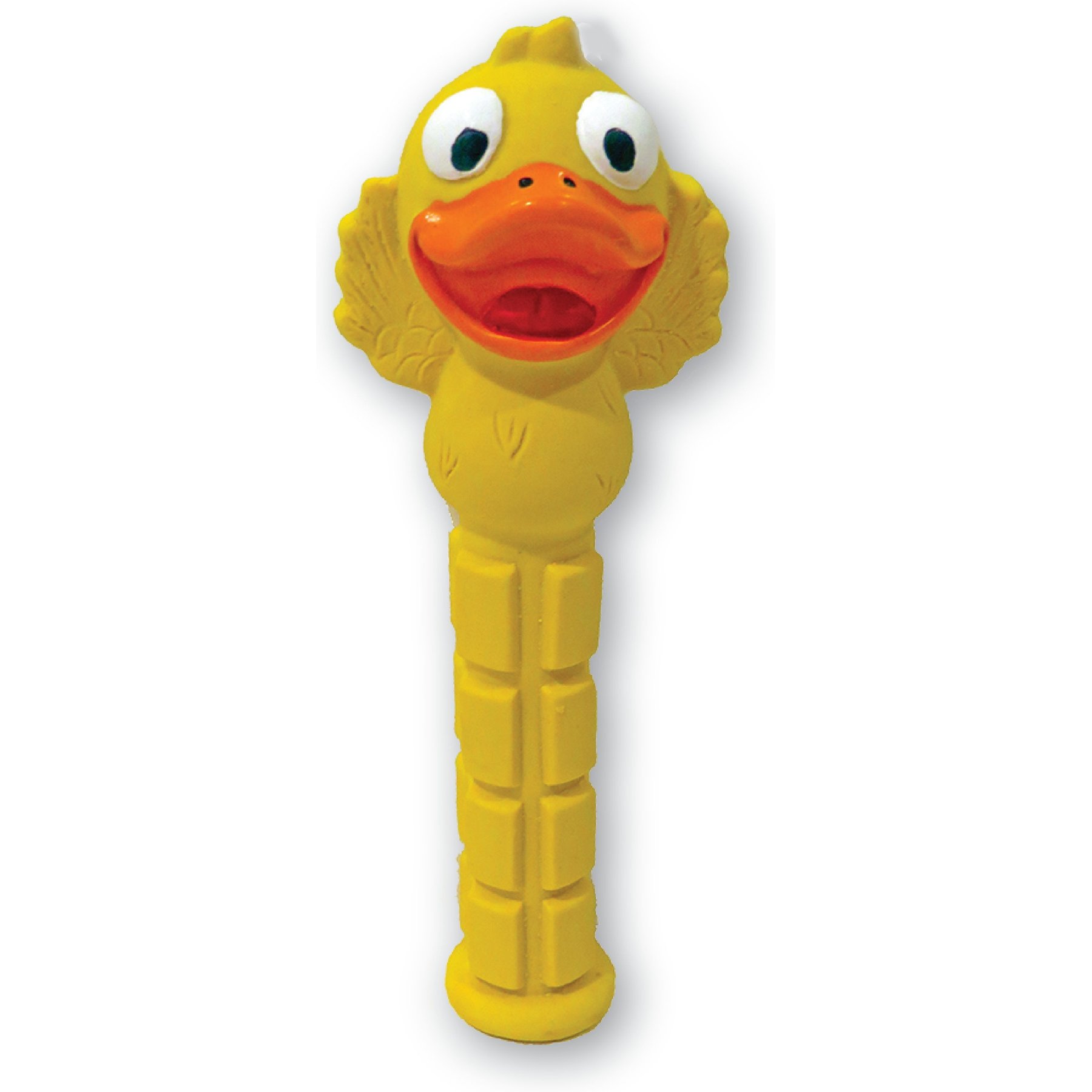 Scoochie Pet Premium Stuffed Latex Donna Duck Dog Chew Toy, 6.5-in