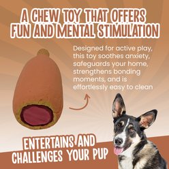 Scoochie Pet Premium Stuffed Latex Fairtime Corn Dog Dog Chew Toy, 6.5-in slide 2 of 5
