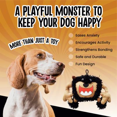 Show full view: Scoochie Pet Scary Big Mouth Monster Squeaky Dog Chew Toy, 9-in slide 3 of 5