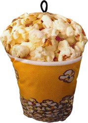 Scoochie Pet Scoochzilla Puppy Popcorn Squeaky Dog Chew Toy, 9.5-in