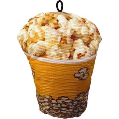 Scoochie Pet Scoochie Pet Scoochzilla Puppy Popcorn Squeaky Dog Chew Toy, 9.5-in