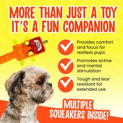 Scoochie Pet Squeaker Box Angry Kittys Squeaky Dog Chew Toy, 16-in slide 2 of 5