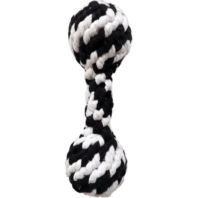 Scoochie Pet Scoochie Pet Super Scooch Braided Rope Dumbbell Squeaky Dog Tug Toy, Small