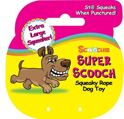 Show full view: Scoochie Pet Super Scooch Rope Gummer Squeaky Dog Tug Toy, 11-in slide 4 of 5