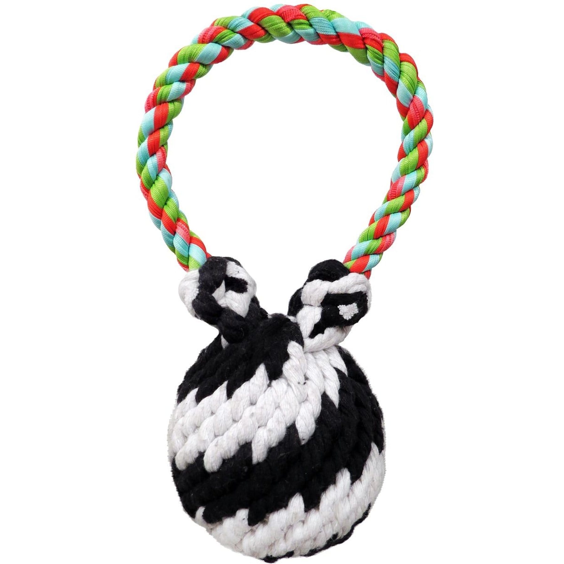 Scoochie Pet Super Scooch Squeaker Bear Rope Dog Tug Toy, Large